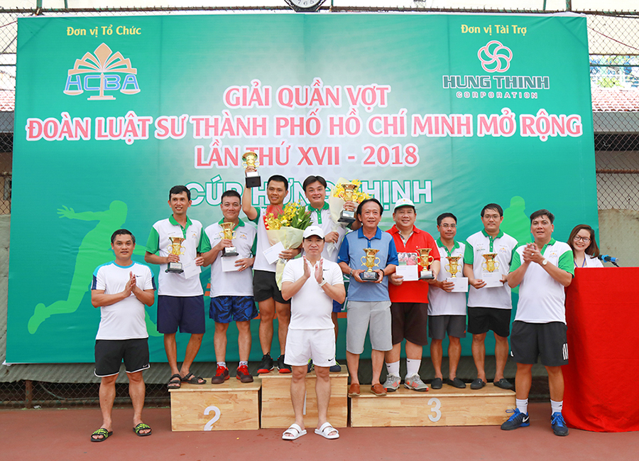 Hung Thinh Corp tiếp tục đồng hành cùng Giải tennis Đoàn Luật sư TP.HCM mở rộng 2018