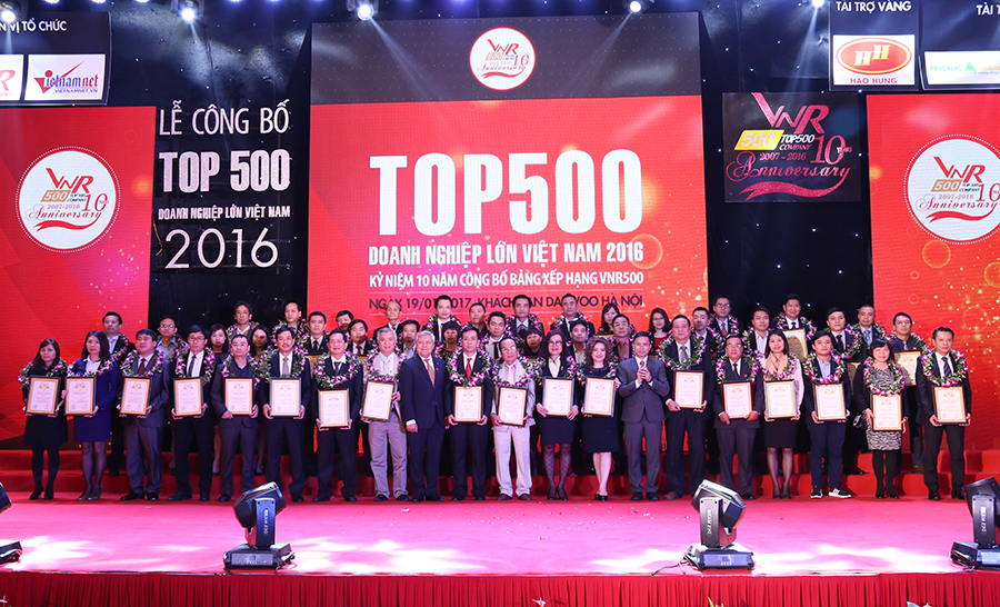 Hung Thinh Corp xuất sắc thuộc “Top 500 Doanh Nghiệp tư nhân lớn nhất Việt Nam 2016”