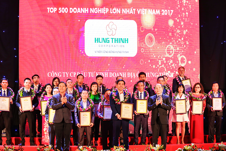 Hung Thinh Corp được vinh danh “Top 500 Doanh nghiệp lớn nhất Việt Nam năm 2017”