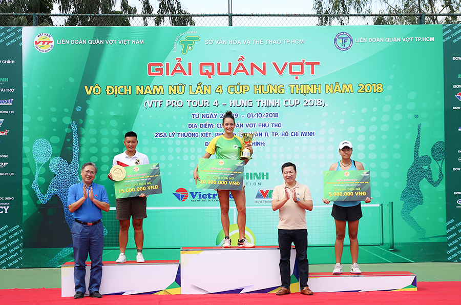 Đội tuyển Hưng Thịnh – Tp.hcm thắng lớn tại giải quần vợt VTF Pro Tour 4 - Hưng Thịnh cúp 2018