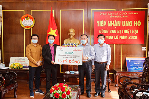 Tập đoàn Hưng Thịnh ủng hộ 3 tỷ đồng hỗ trợ đồng bào bị thiệt hại do Bão số 9 tại tỉnh Quảng Nam và Quảng Ngãi