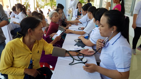 Khám bệnh, phát thuốc cho hơn 1.000 người nghèo ở Hoài Nhơn