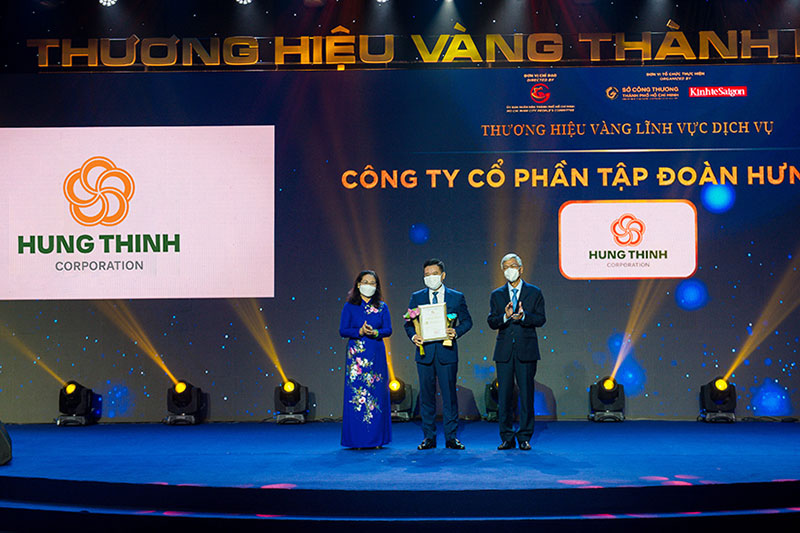 Tập đoàn Hưng Thịnh nhận giải Thương hiệu Vàng TP.HCM 2021