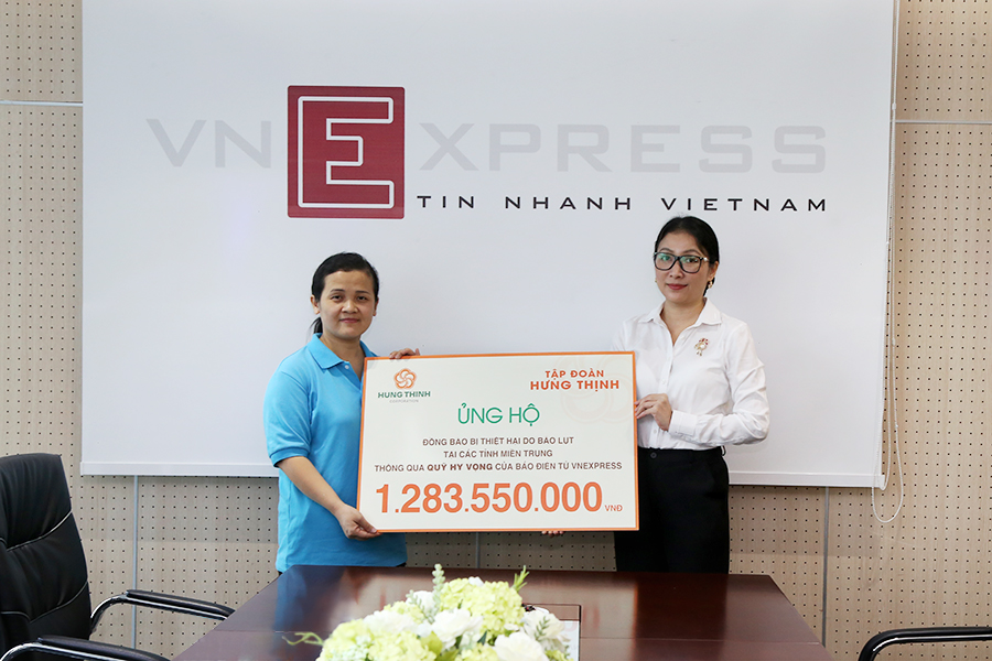 Tập đoàn Hưng Thịnh ủng hộ gần 5,3 tỷ đồng hỗ trợ đồng bào vùng lũ miền Trung