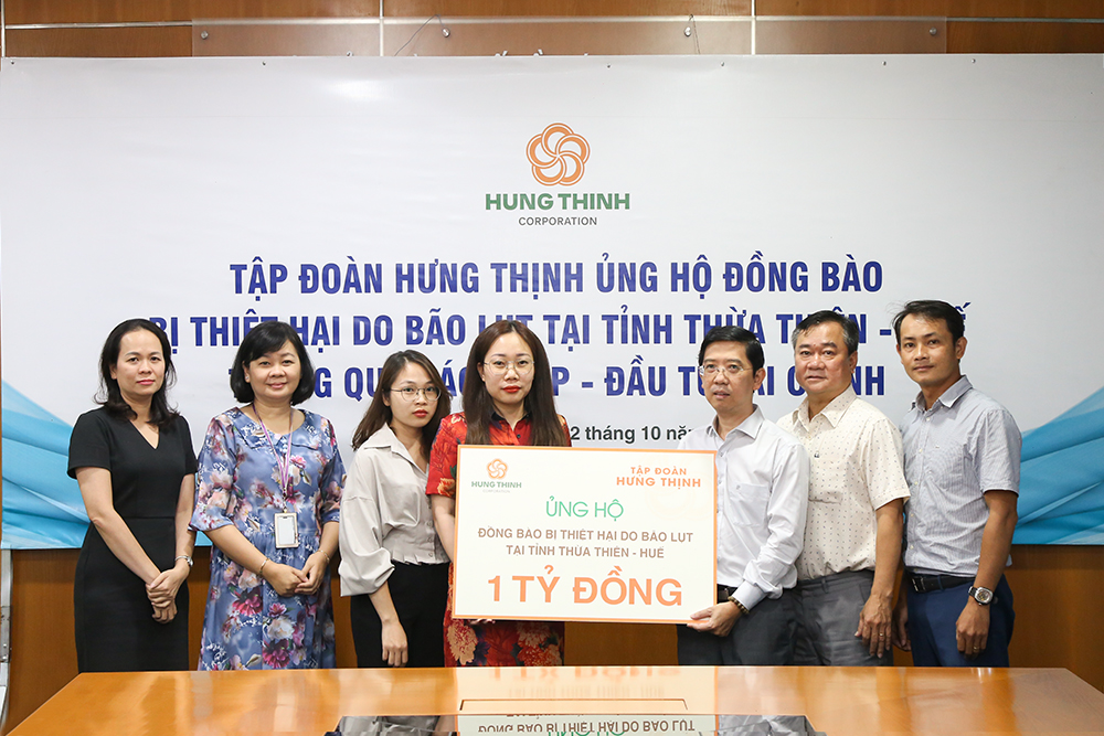 Tập đoàn Hưng Thịnh ủng hộ gần 5,3 tỷ đồng hỗ trợ đồng bào vùng lũ miền Trung