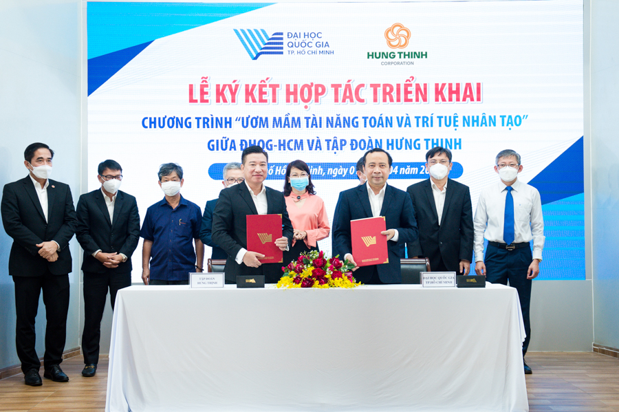 VIETNAM NATIONAL UNIVERSITY, HO CHI MINH COOPERATES WITH HUNG THINH CORPORATION IN INCUBATING MATHEMATICS AND ARTIFICIAL INTELLIGENCE TALENTS